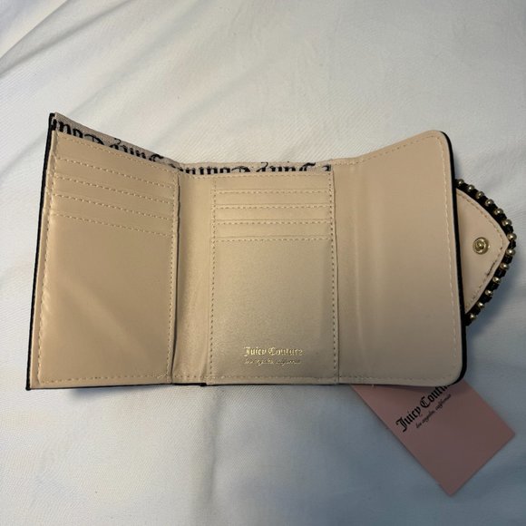 JUICY COUTURE Black Liquorice Love Never Dies Double Sided Trifold Wallet - Picture 4 of 7